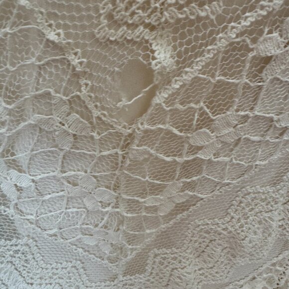 Solitaire Knit 100% Cotton Vintage StyleLace Long Maxi Dress Size XS - Picture 5 of 6